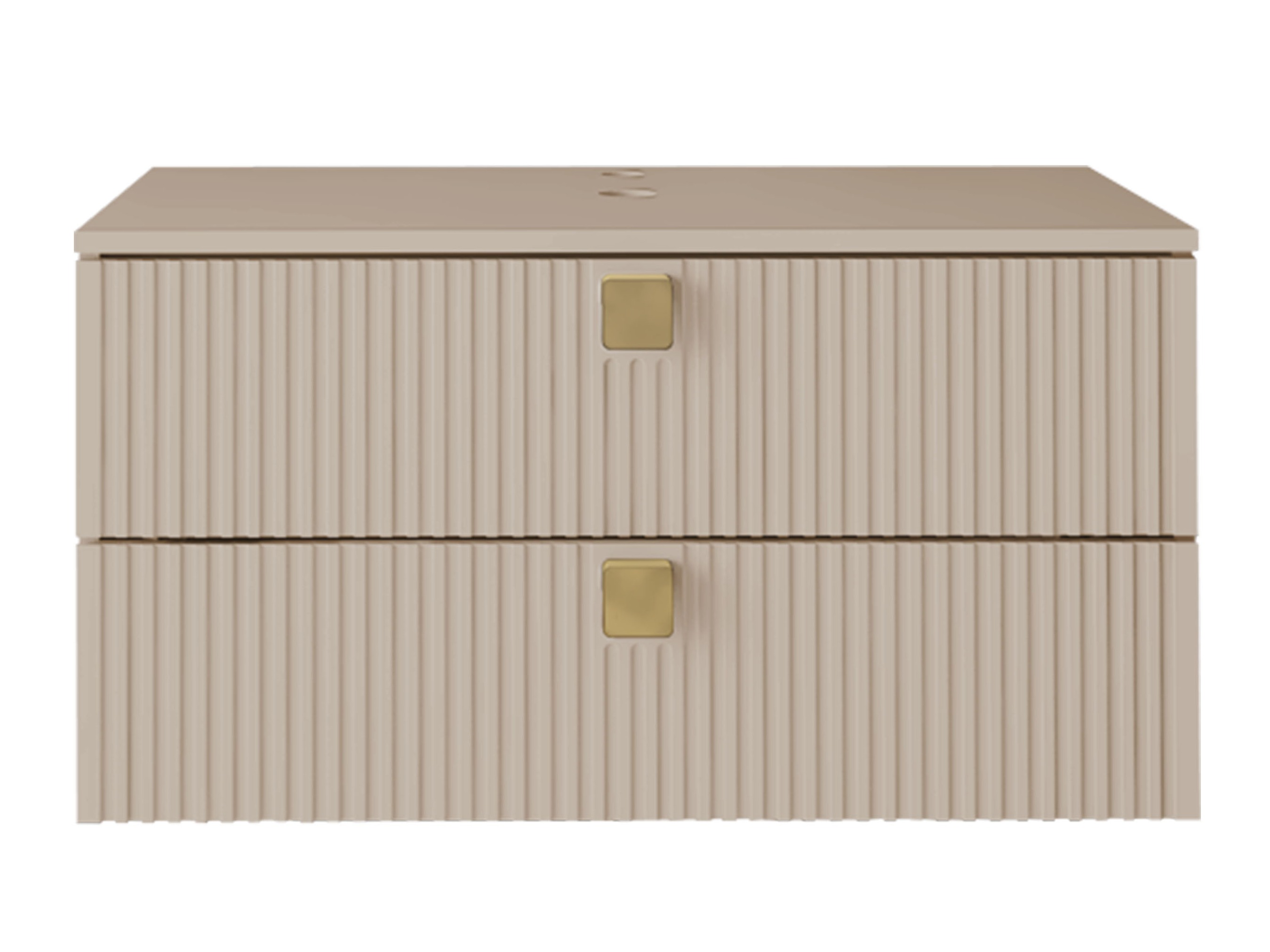 Wall-mounted bathroom cabinet for washbasin Panium (Light brown)