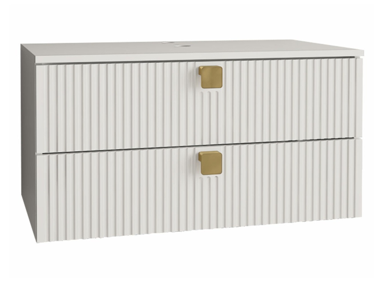 Wall-mounted bathroom cabinet for washbasin Panium (White)