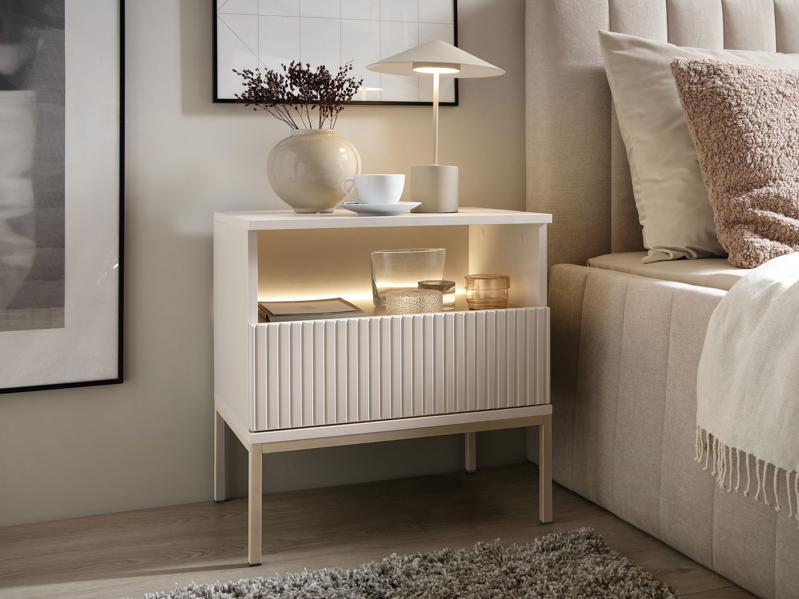 Bedside table Manal (Cashmere)