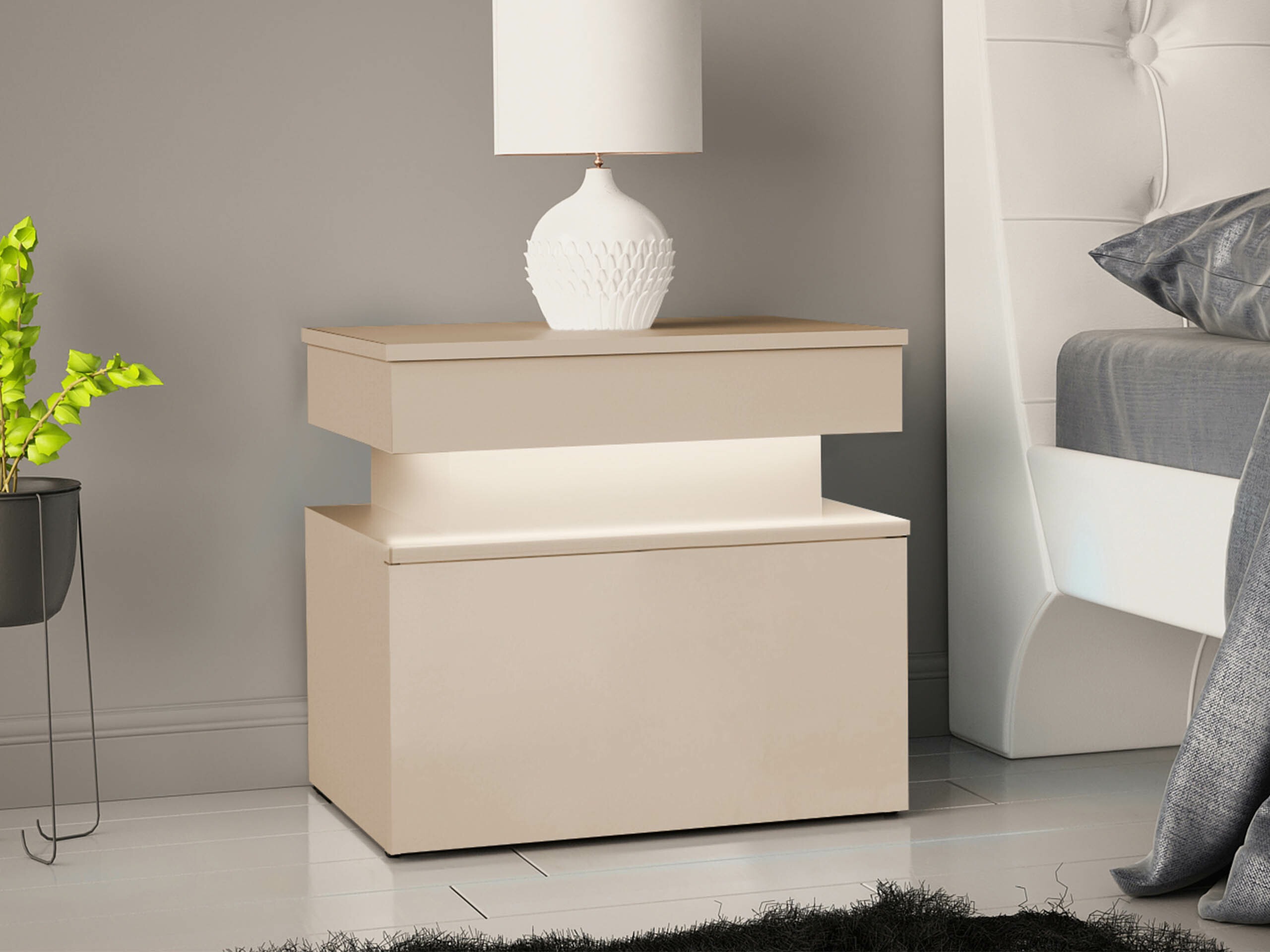 Bedside table Monfero (Cashmere)