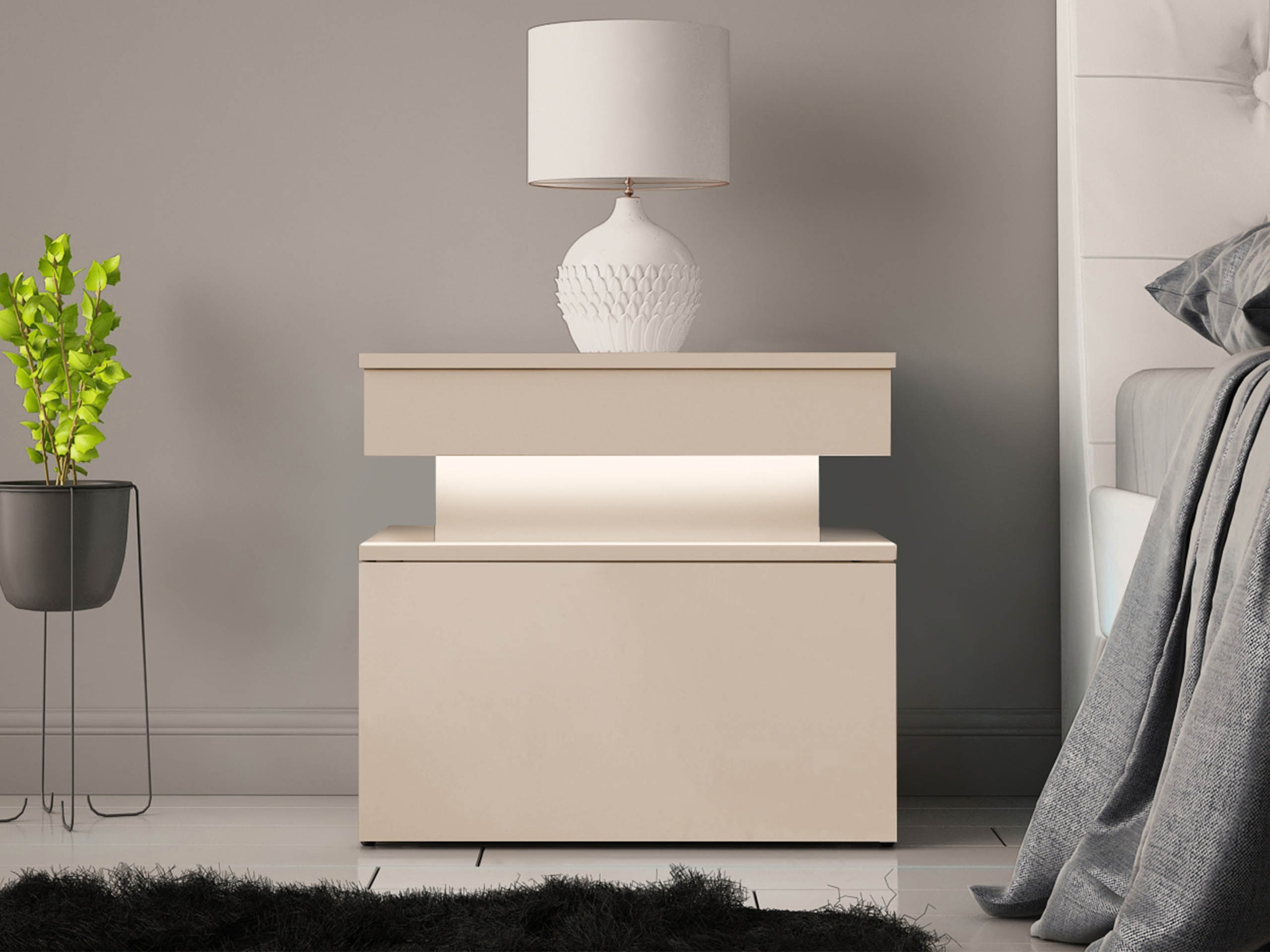 Bedside table Monfero (Cashmere)