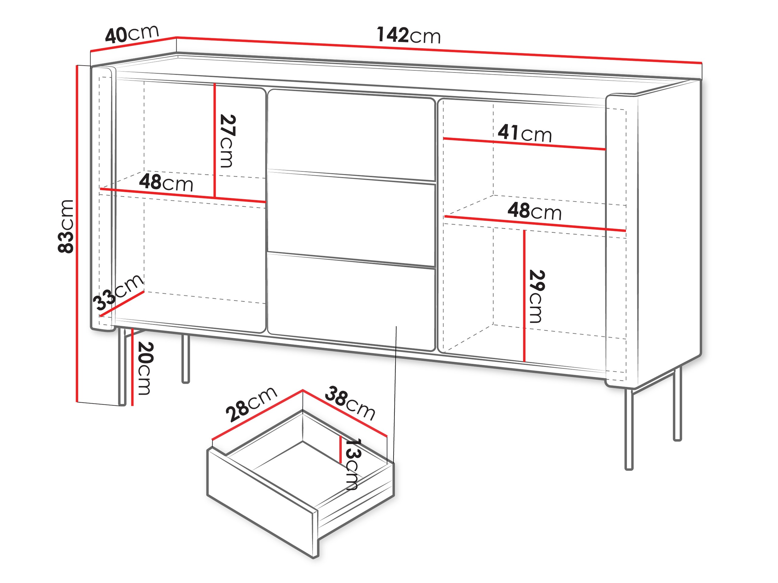 Chest of drawers Arcas