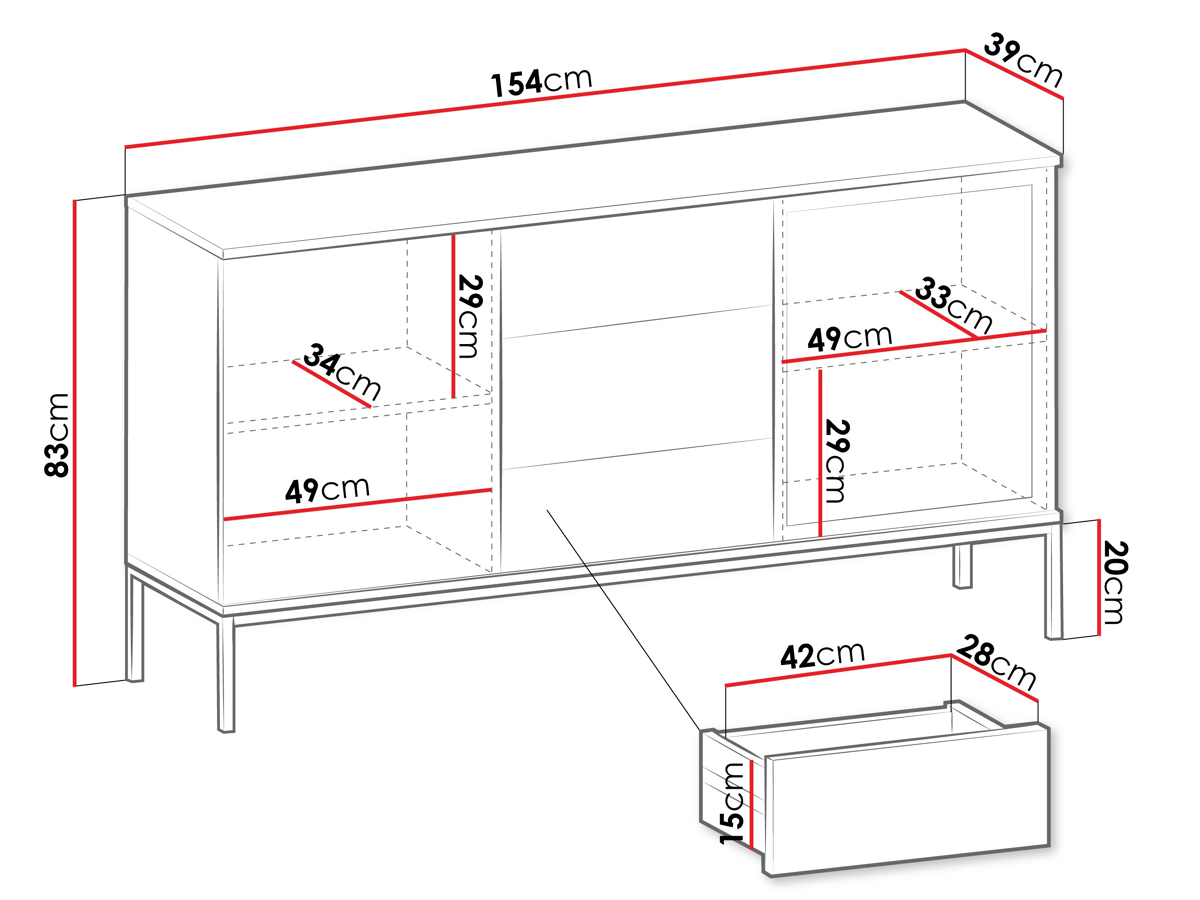 Chest of drawers Soferi 108 (Cashmere)