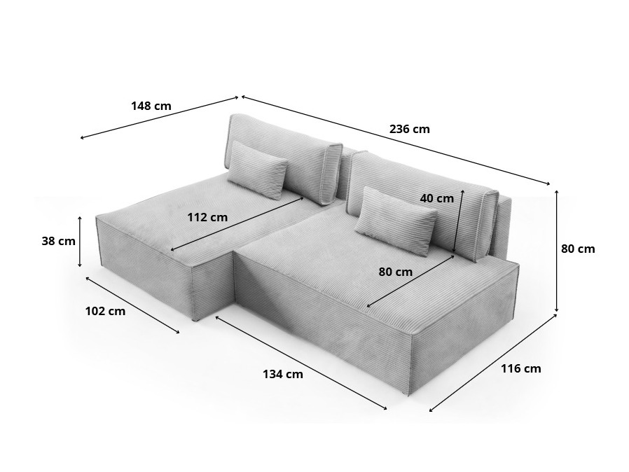 Corner sofa Franklin 154 (Poso 01)