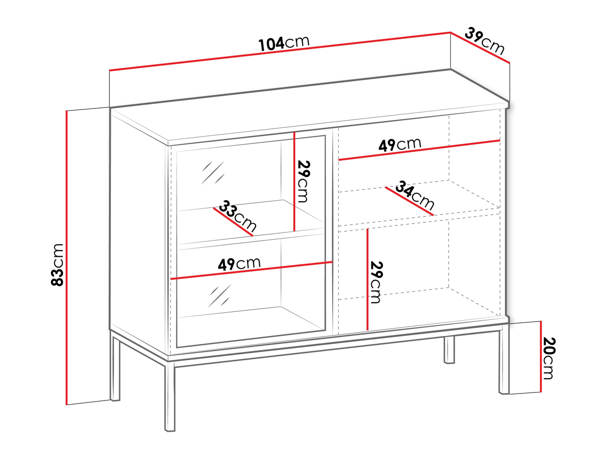 Sideboard Soferi 107 (Cashmere)