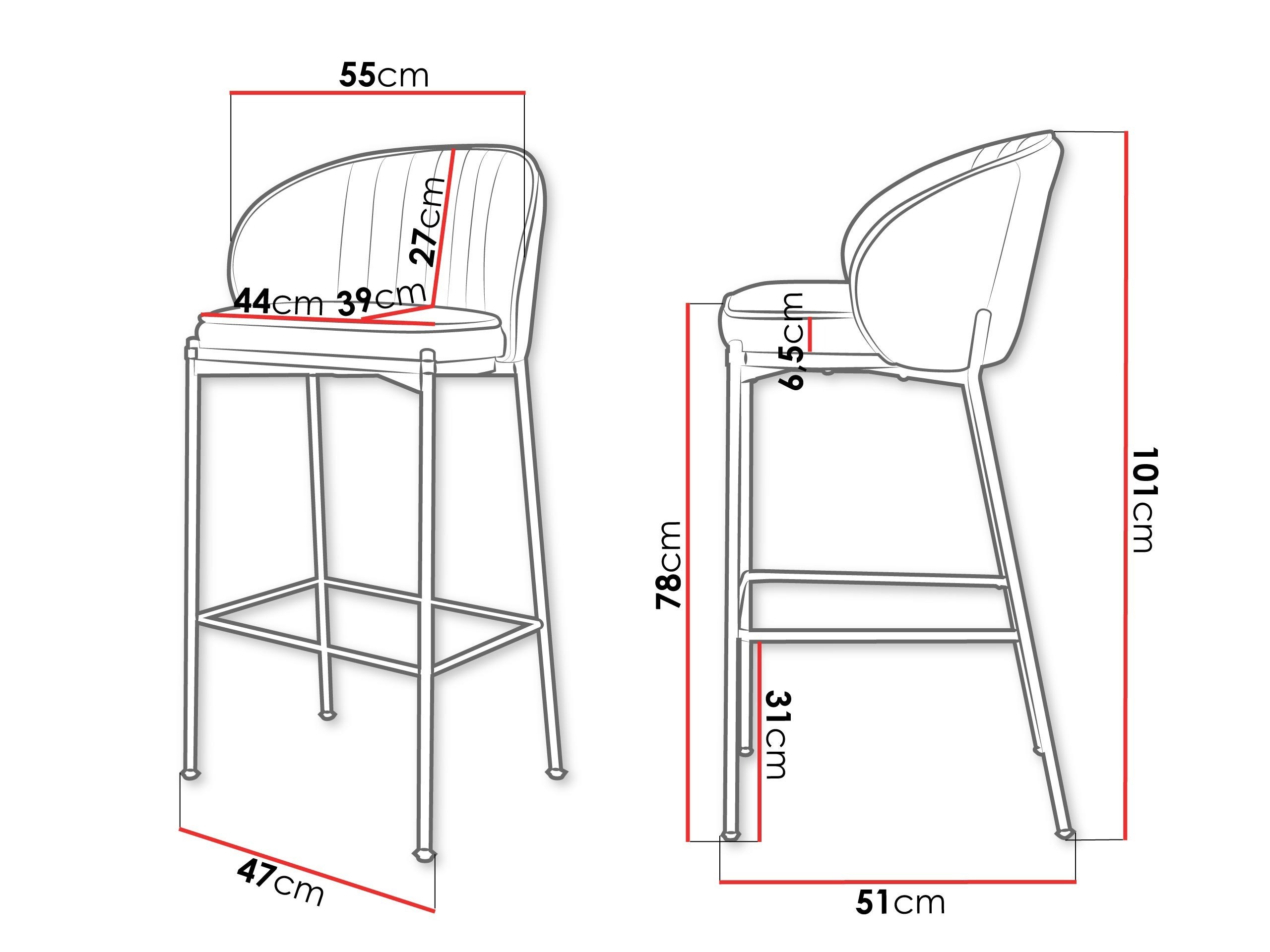 Bar stool Comfivo Hilaritas VI (Grey)