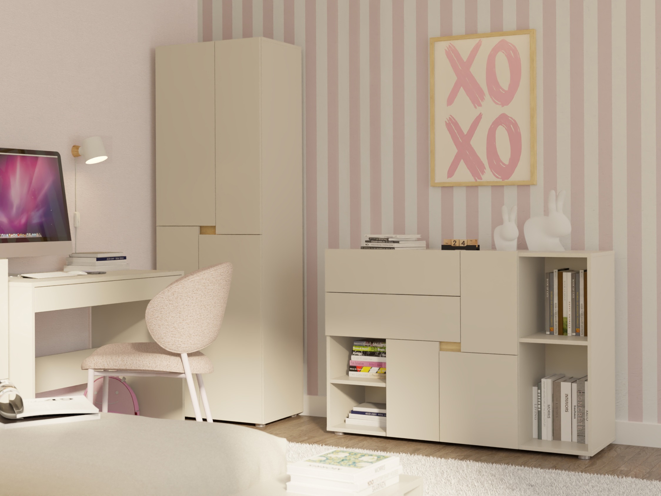 Bookcase Mavdori 104 (Cashmere)