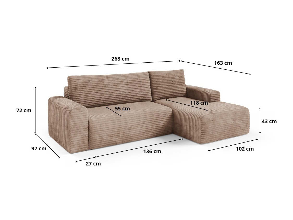 Corner sofa Franklin 155 (Tilia 17)