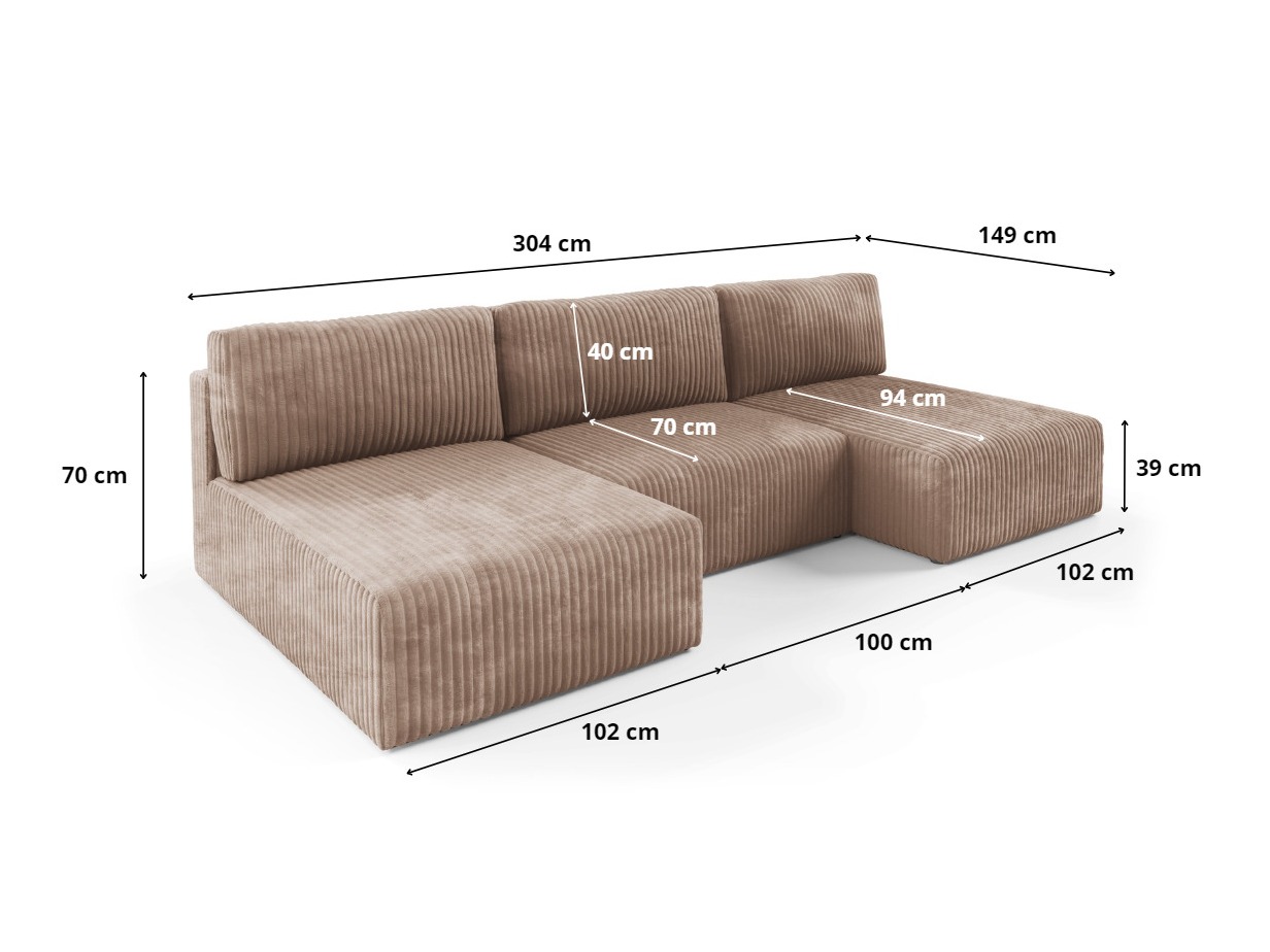 Corner sofa Franklin 156 (Tilia 01)