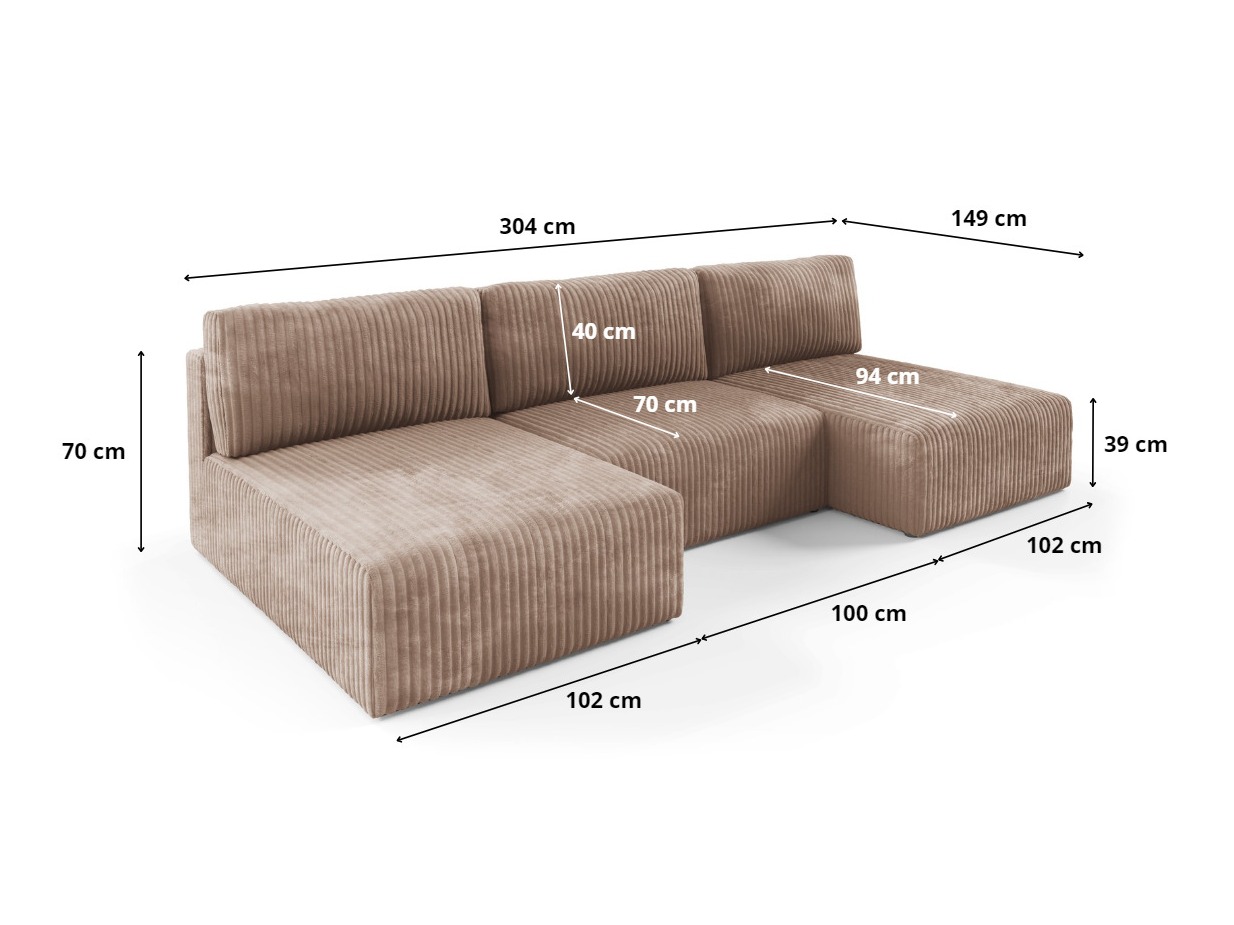 Corner sofa Franklin 156 (Tilia 100)