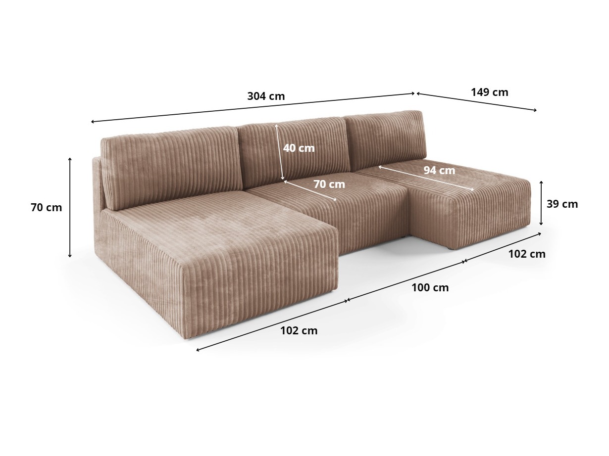 Corner sofa Franklin 156 (Tilia 39)