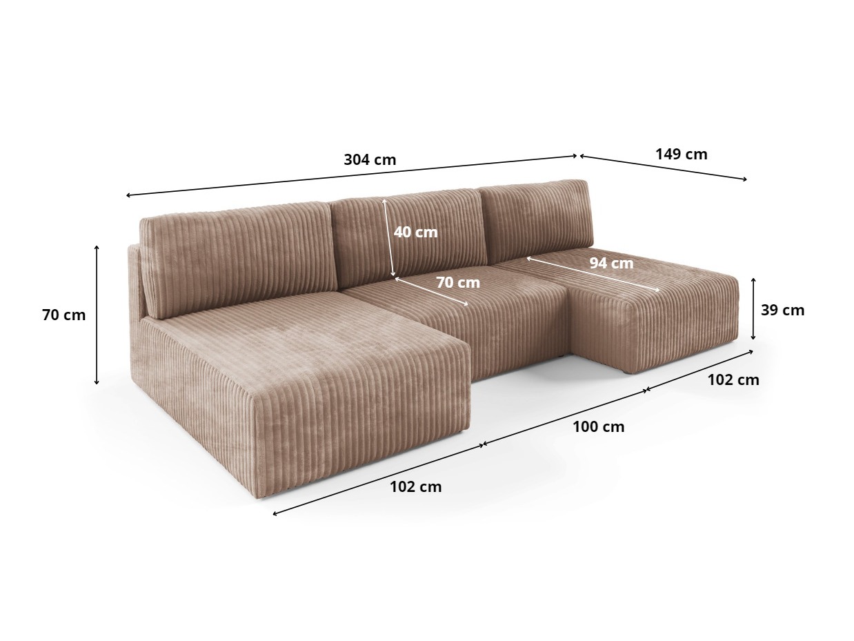 Corner sofa Franklin 156 (Tilia 90)