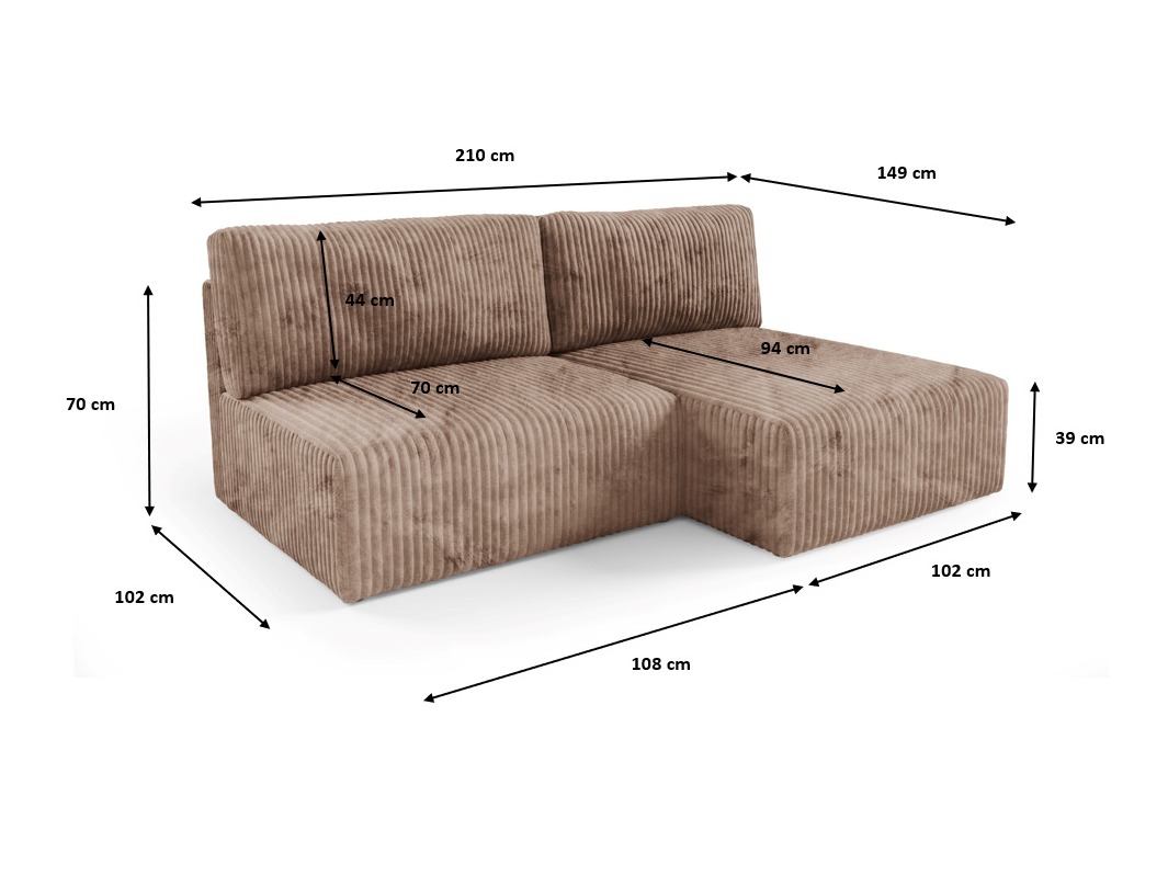 Corner sofa Franklin 158 (Tilia 01)