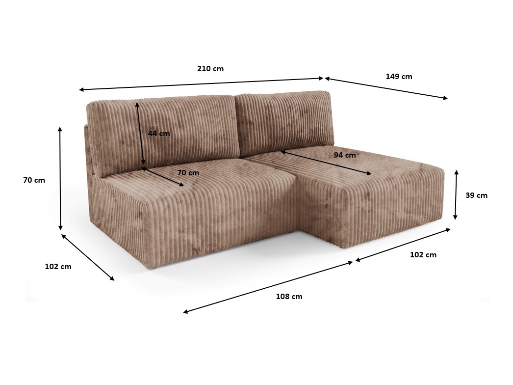 Corner sofa Franklin 158 (Tilia 39)