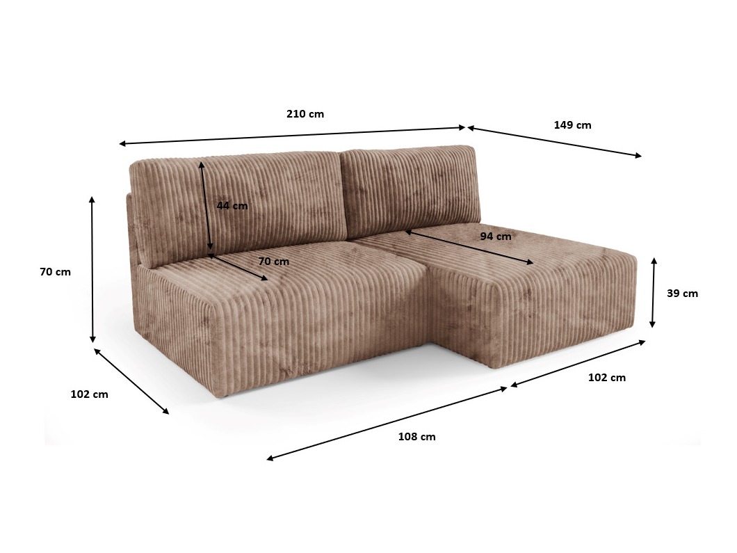Corner sofa Franklin 158 (Tilia 77)