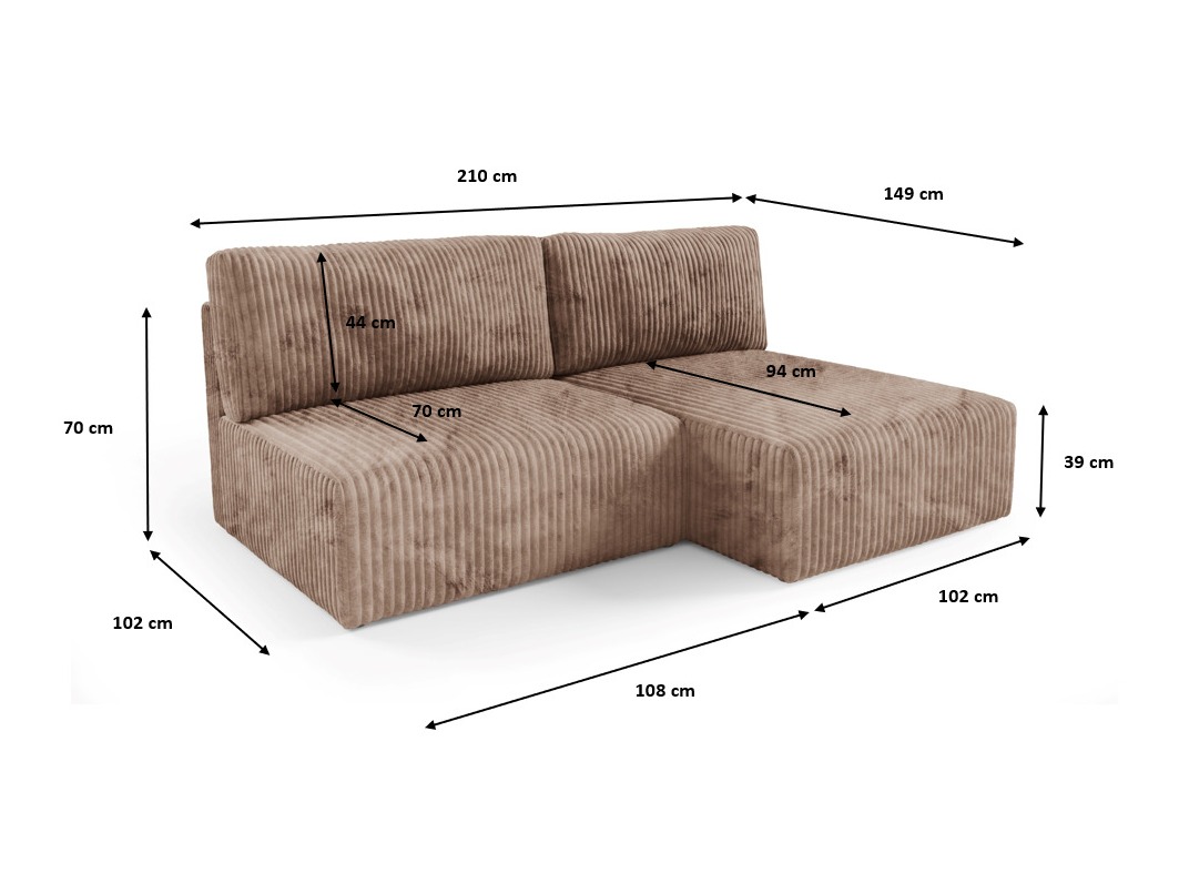 Corner sofa Franklin 158 (Tilia 90)