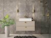 Wall-mounted bathroom cabinet for washbasin Orlvera 102 (Light brown)