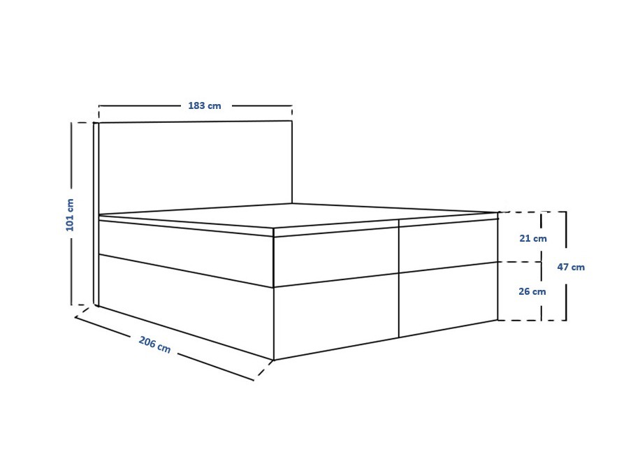 Continental bed Franklin 164 (Kronos 22)