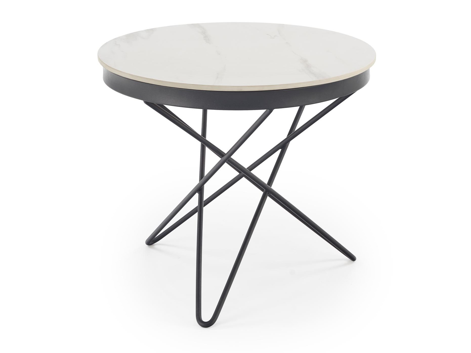 Coffee table Houston 2063 (White marble + Black)