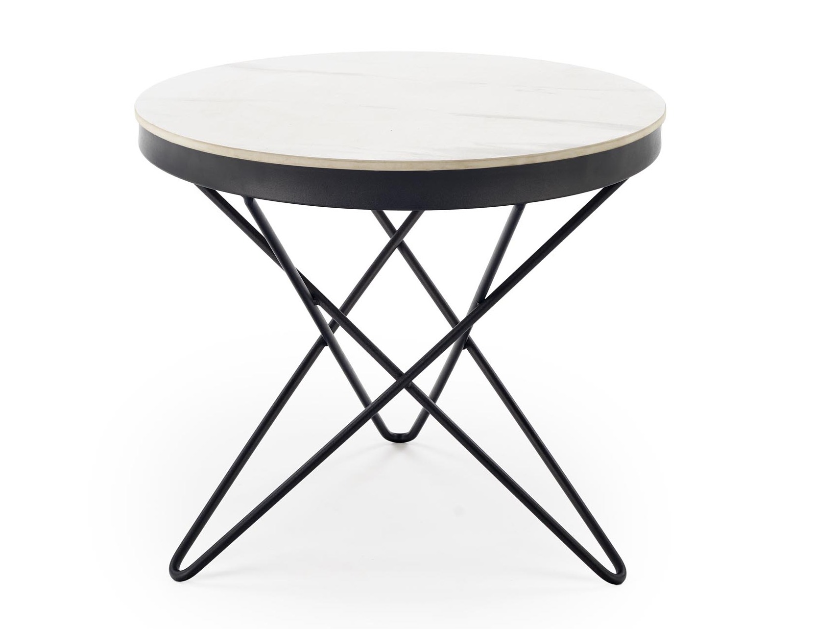 Coffee table Houston 2063 (White marble + Black)