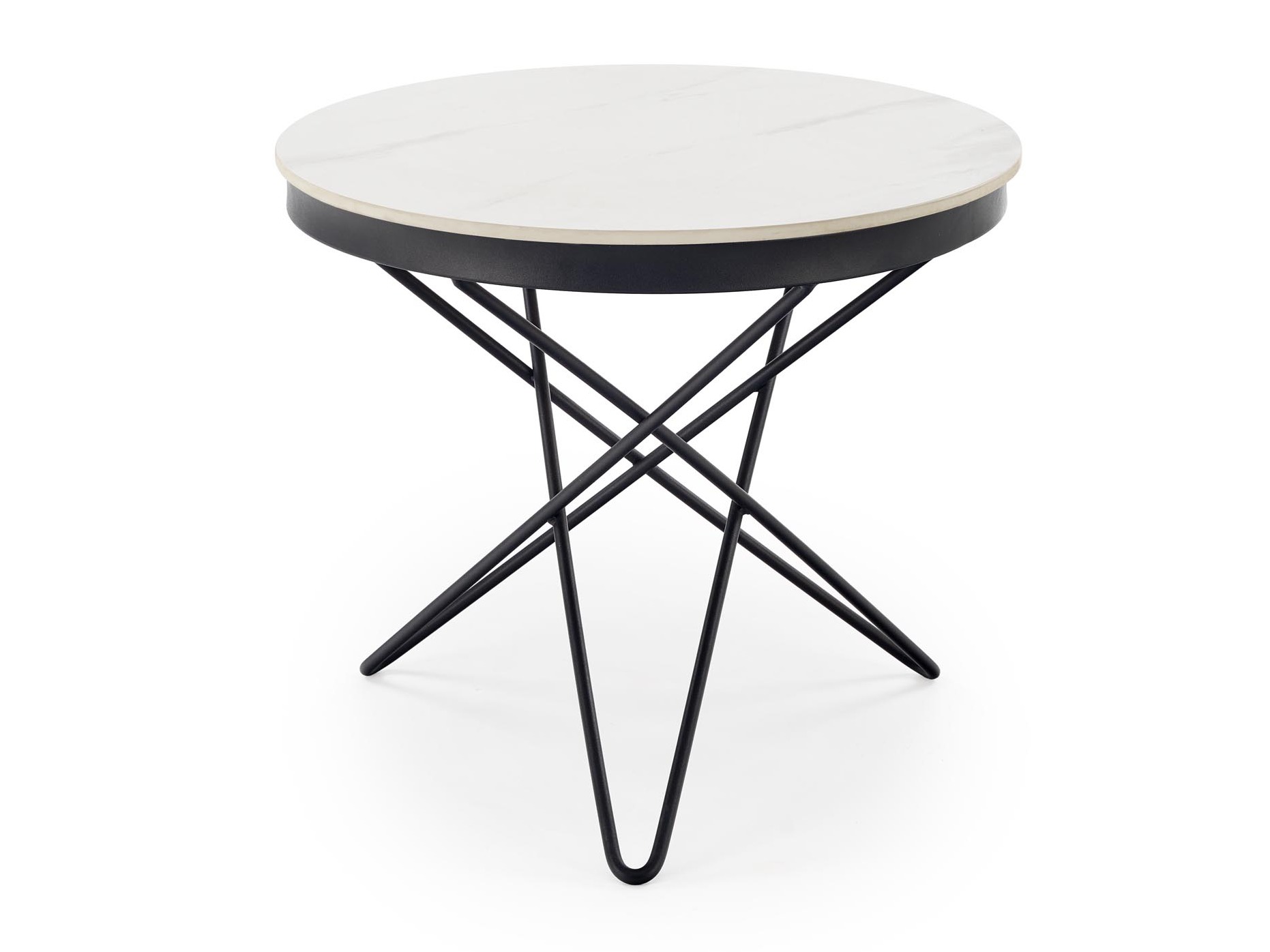 Coffee table Houston 2063 (White marble + Black)