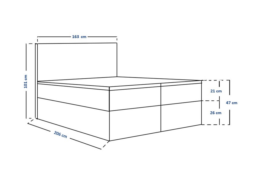 Continental bed Franklin 167 (Sawana 61)