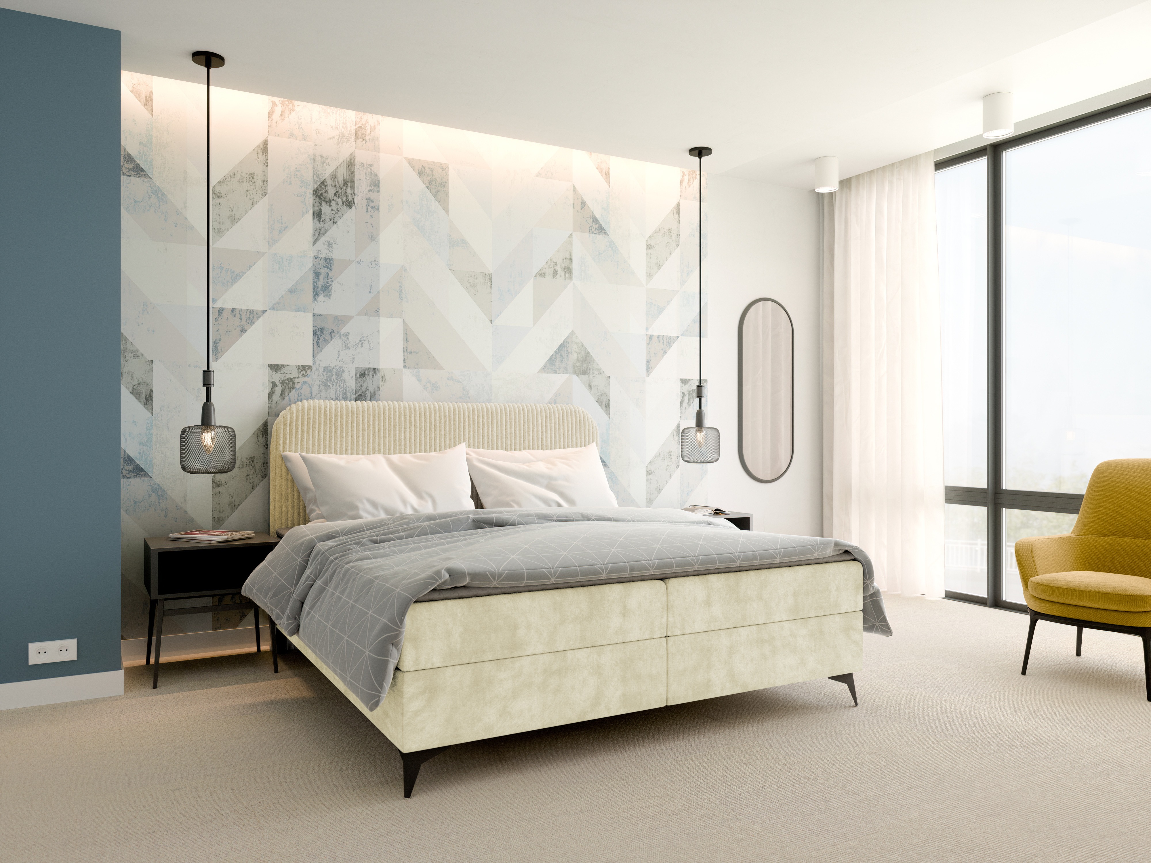Continental bed Franklin 173 (Tilia 03 + Manila 01)