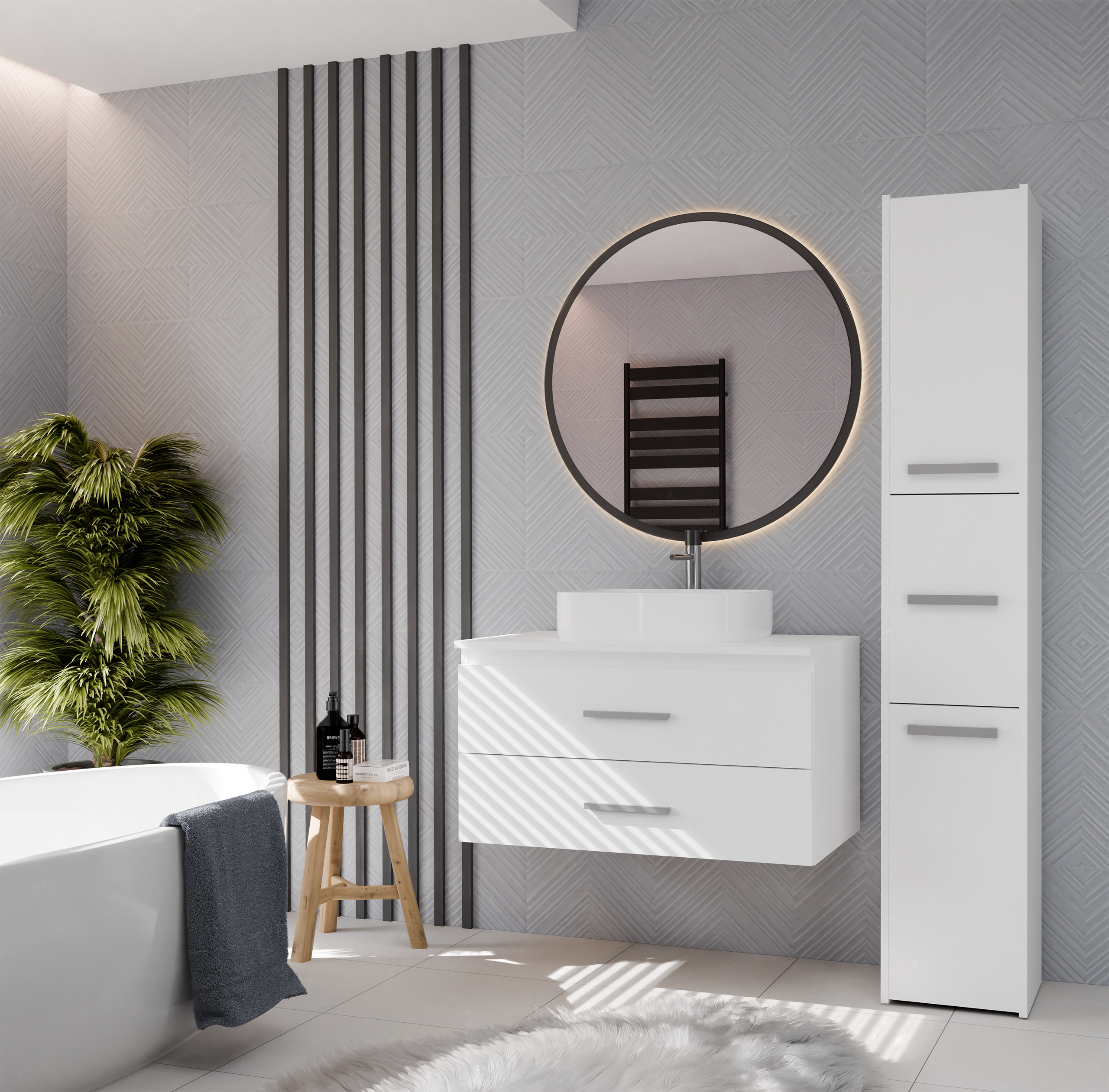 Wall-mounted bathroom cabinet for washbasin Mandeville 325