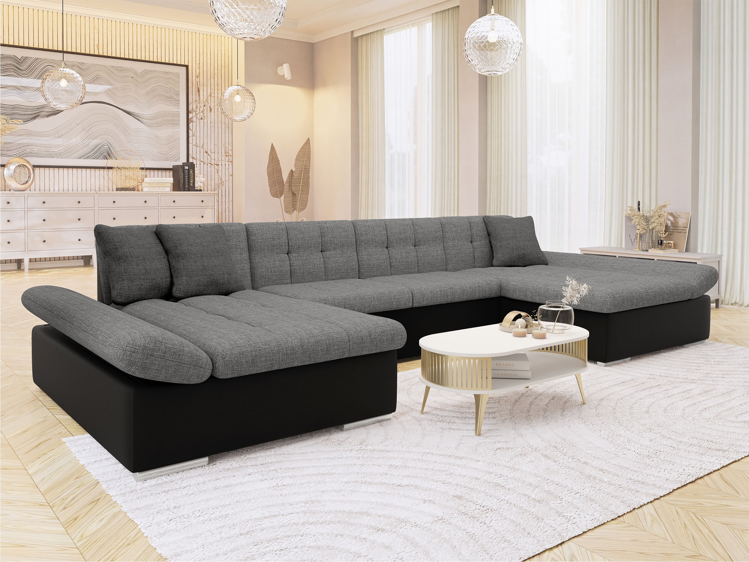 Corner sofa Comfivo Ficus I (Soft 011 + Lux 05 + Lux 06)