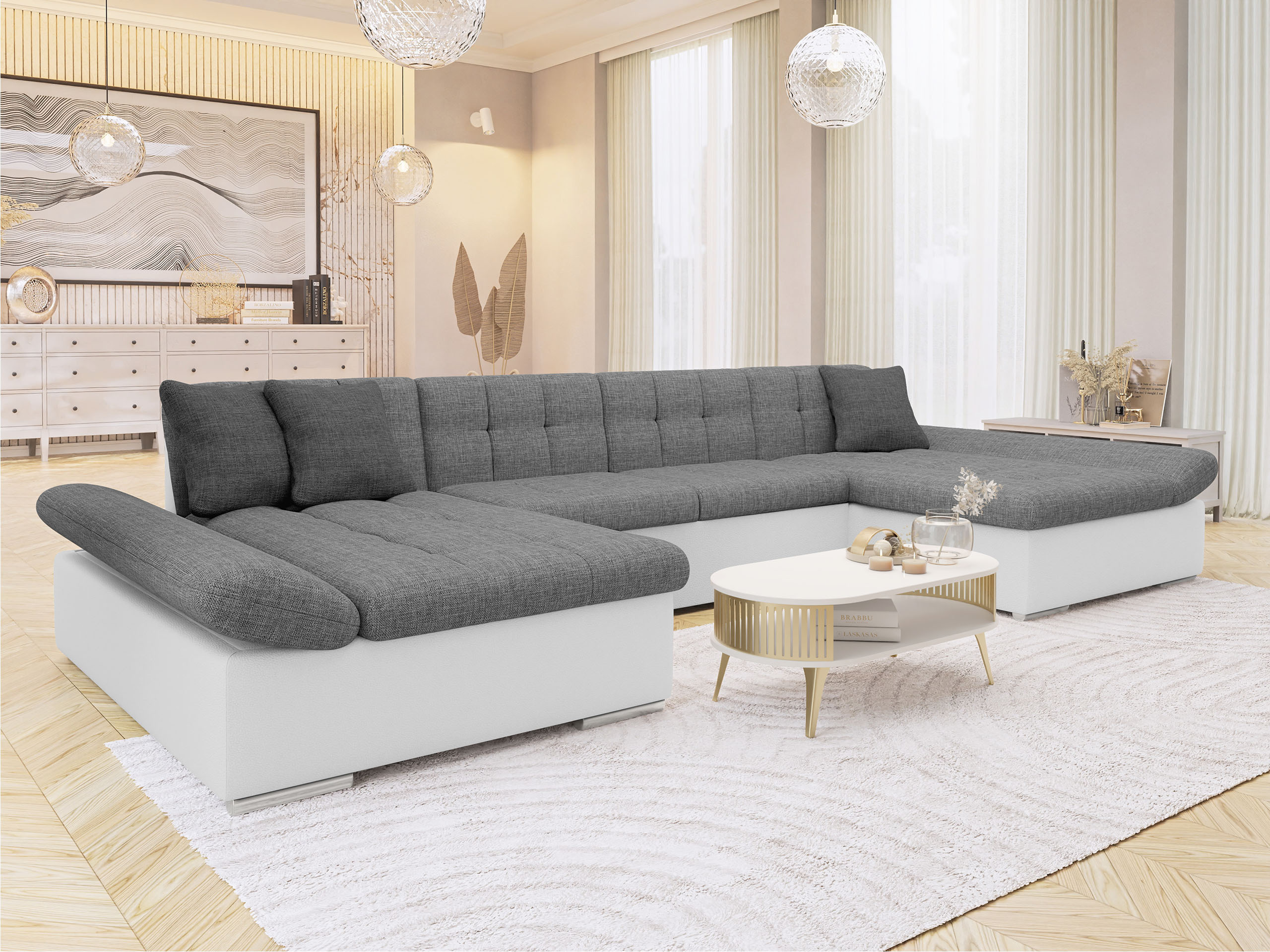 Corner sofa Comfivo Ficus I (Soft 017 + Lux 05 + Lux 06)