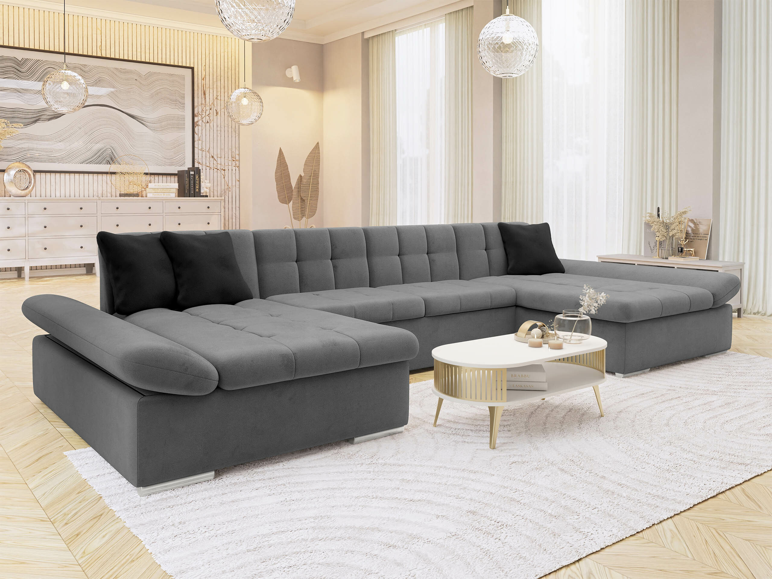 Corner sofa Comfivo Ficus (Magic Velvet 2217 + Magic Velvet 2219)