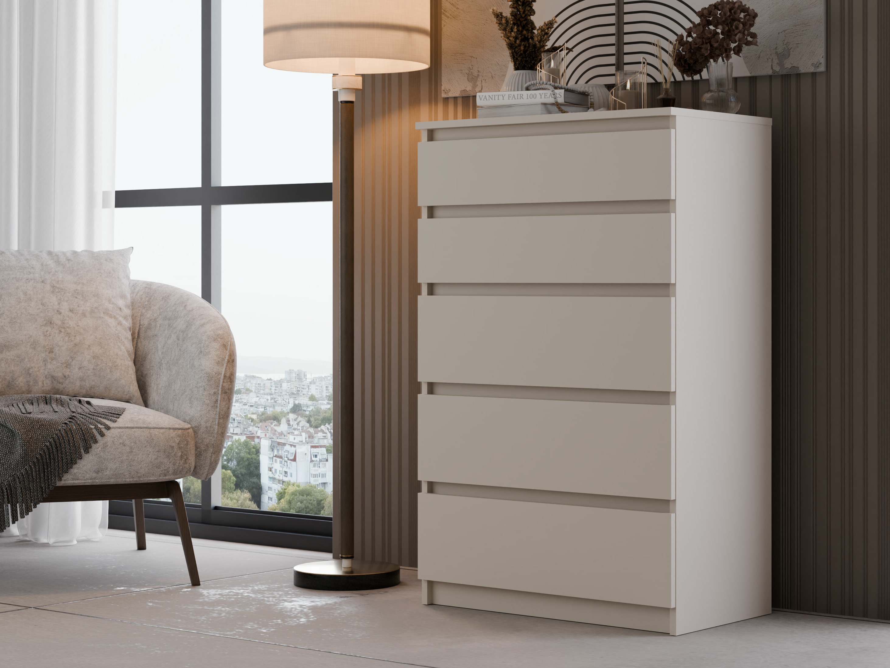 Chest of drawers Elbvelu 104 (Cashmere)