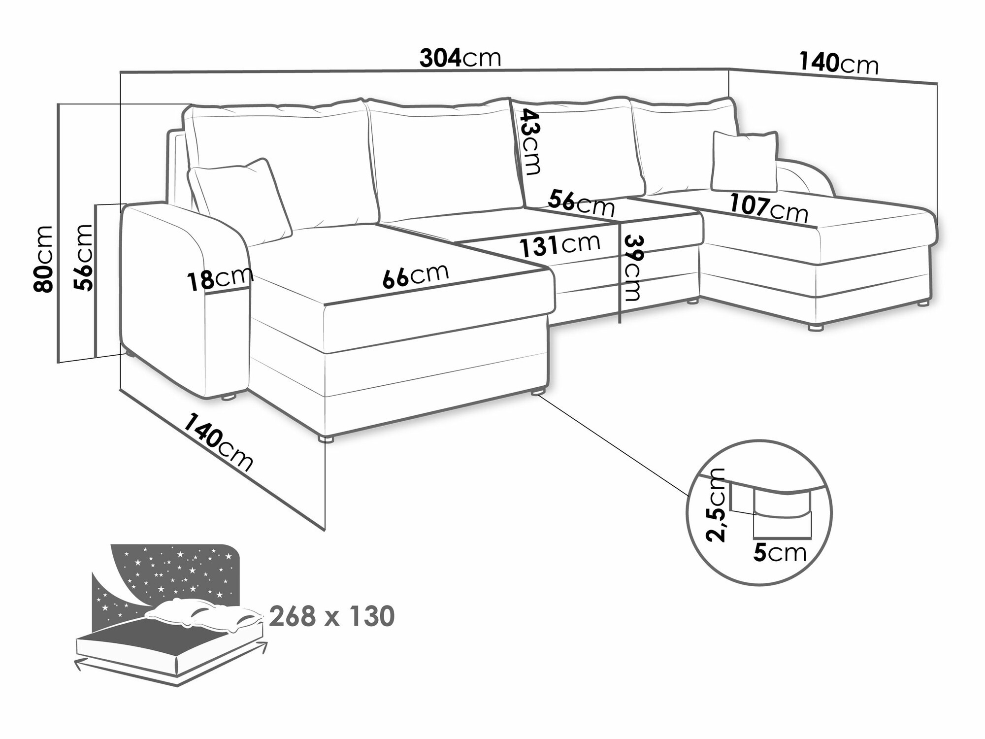 Corner sofa Comfivo Melissa IV (Alova 68 + Alova 07)