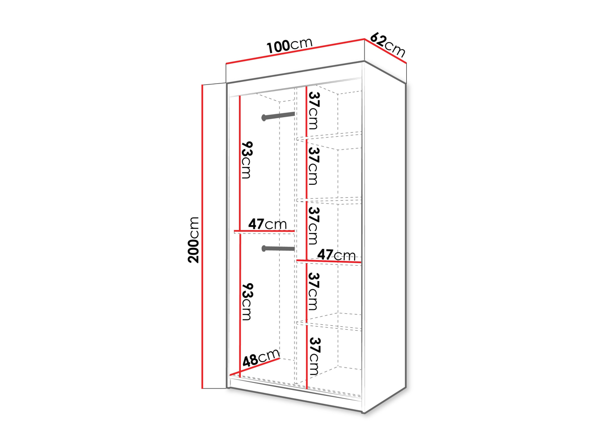 Wardrobe Hartford 575 (White)