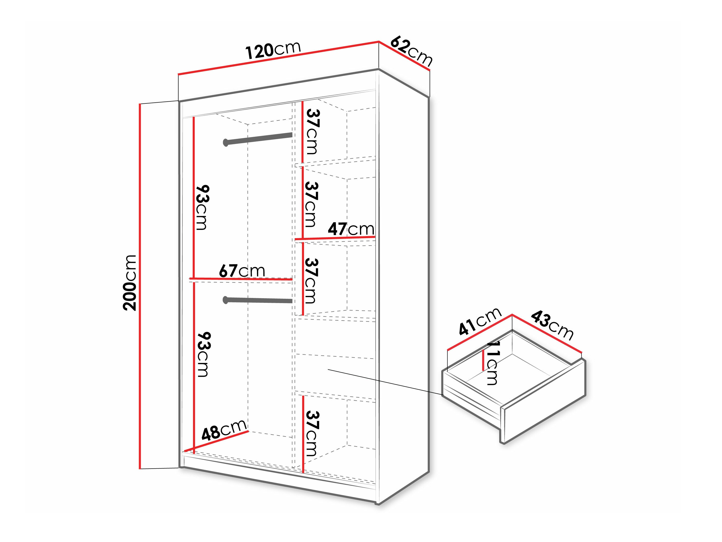 Wardrobe Hartford 576 (Black)