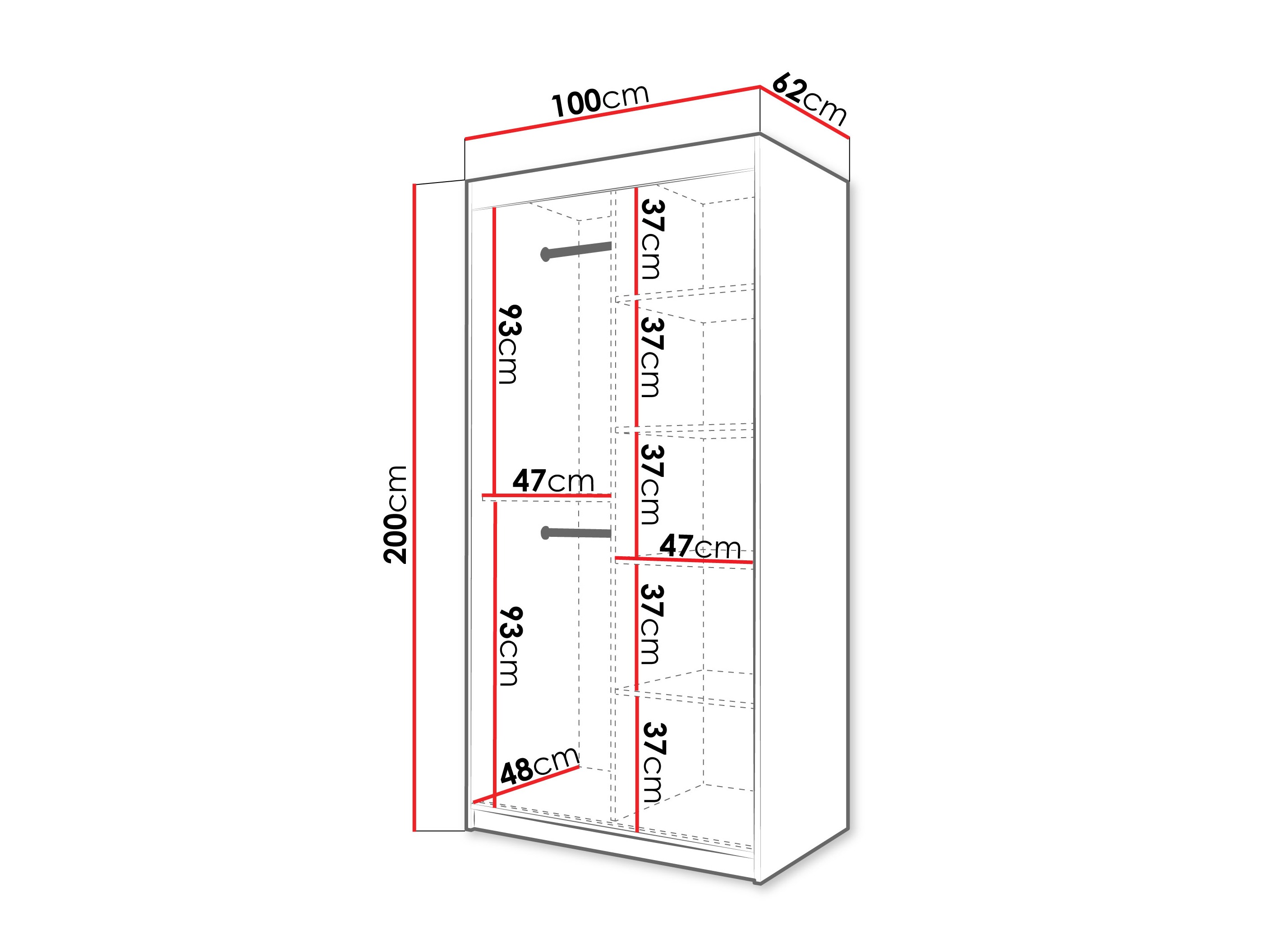 Wardrobe Hartford 576 (White)