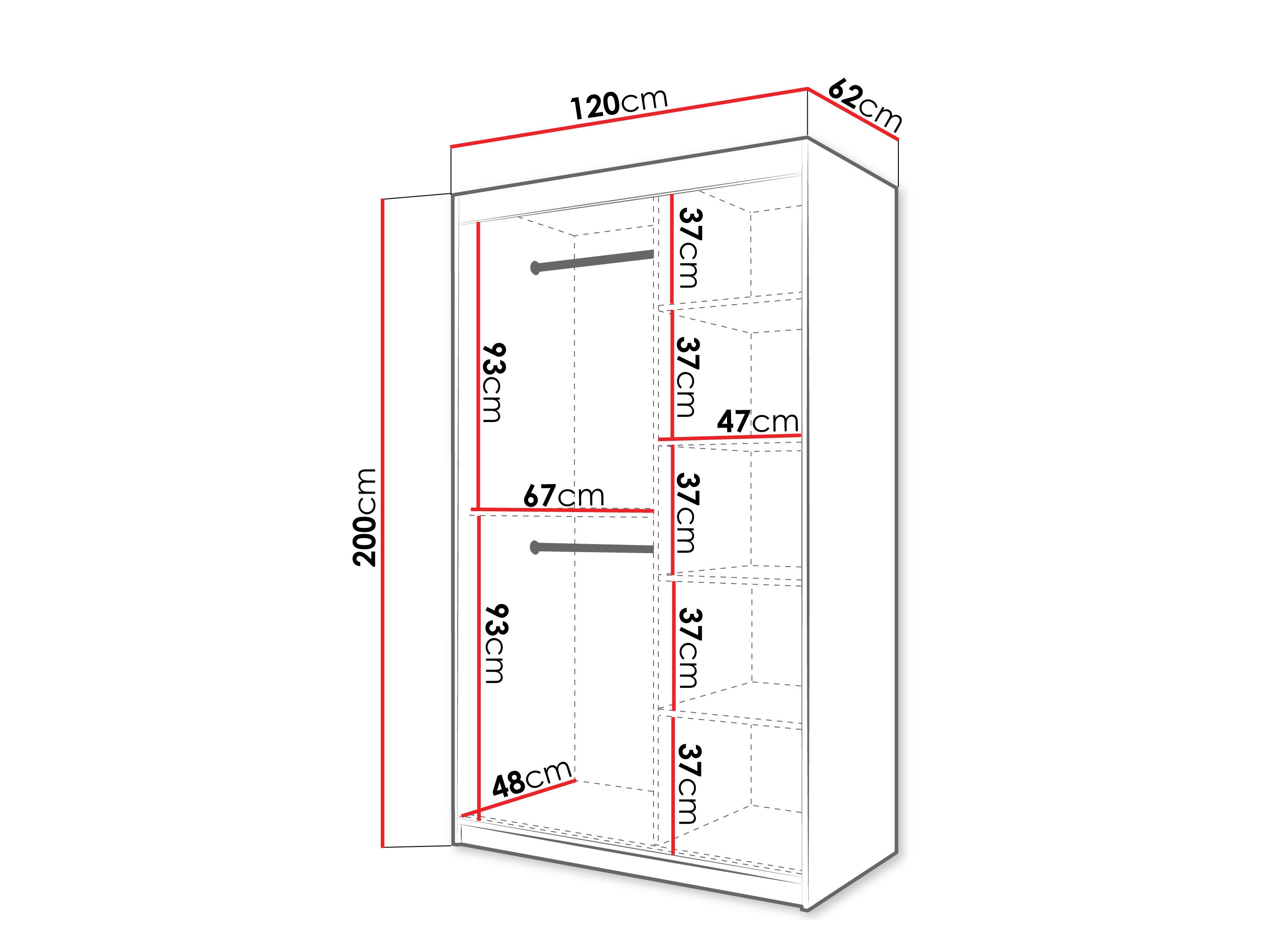 Wardrobe Hartford 576 (White)