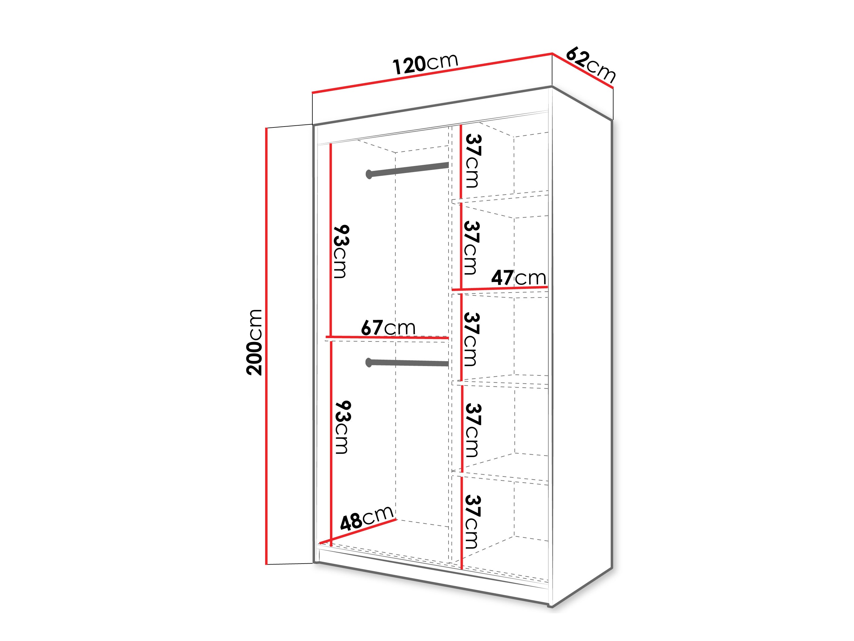 Wardrobe Hartford 576 (White)