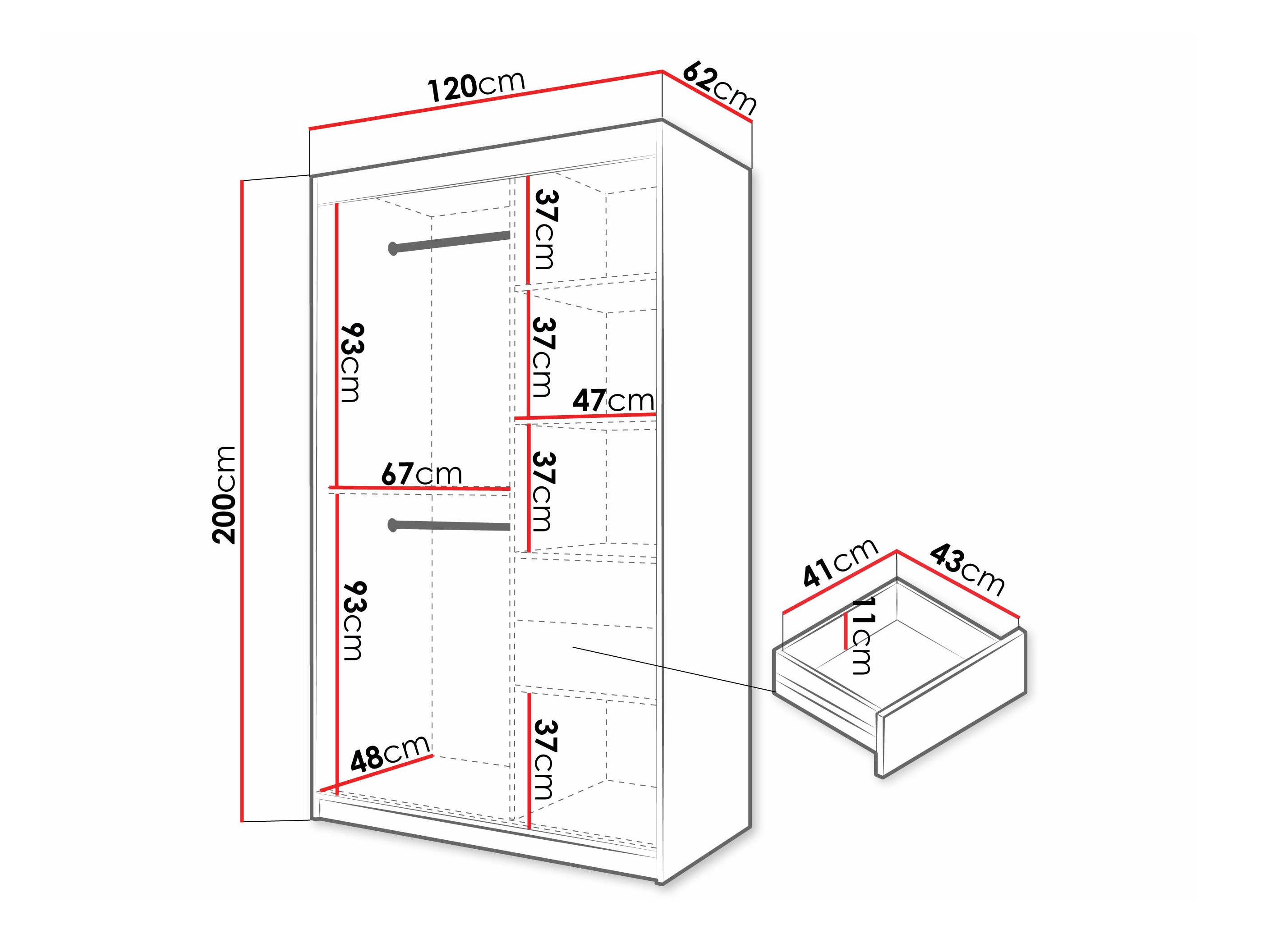 Wardrobe Hartford 576 (White)