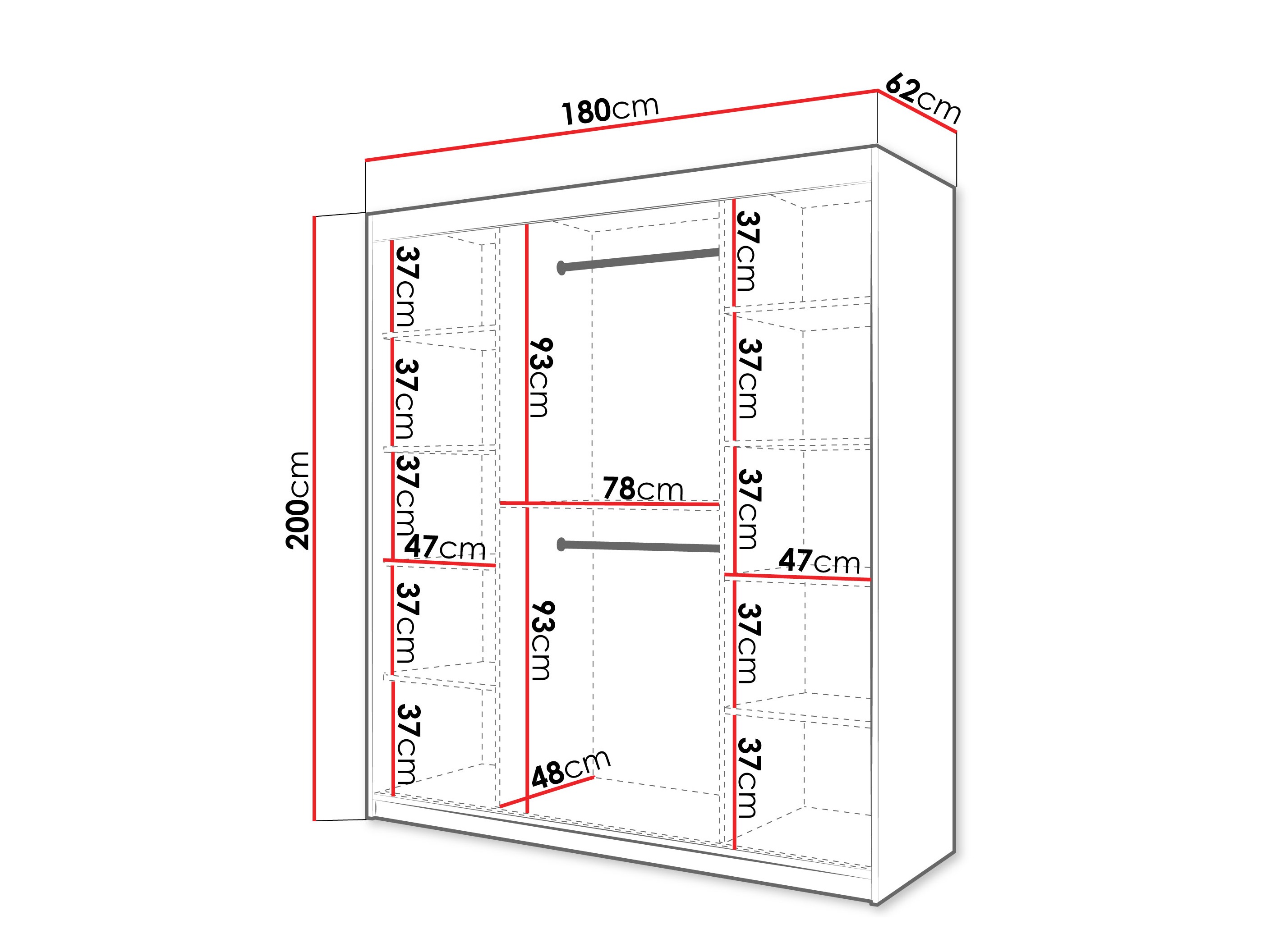 Wardrobe Hartford 576 (White)
