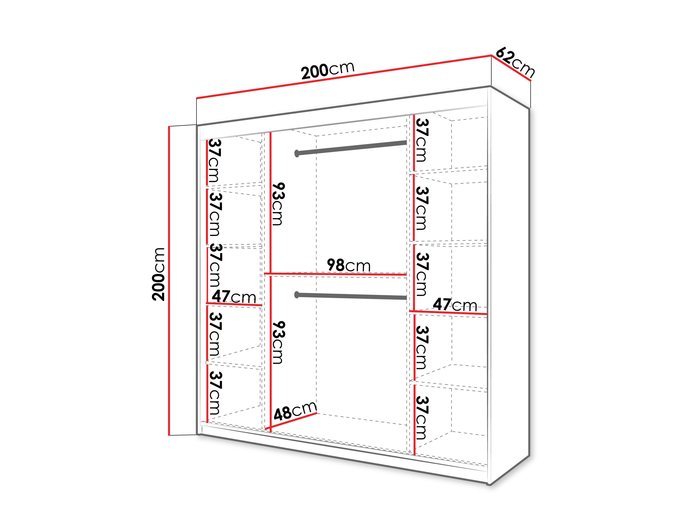 Wardrobe Hartford 576 (White)