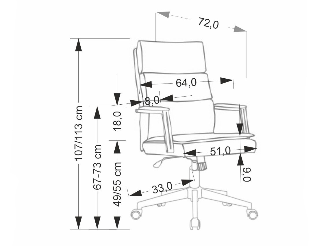 Office chair Houston 2001 (Light grey)