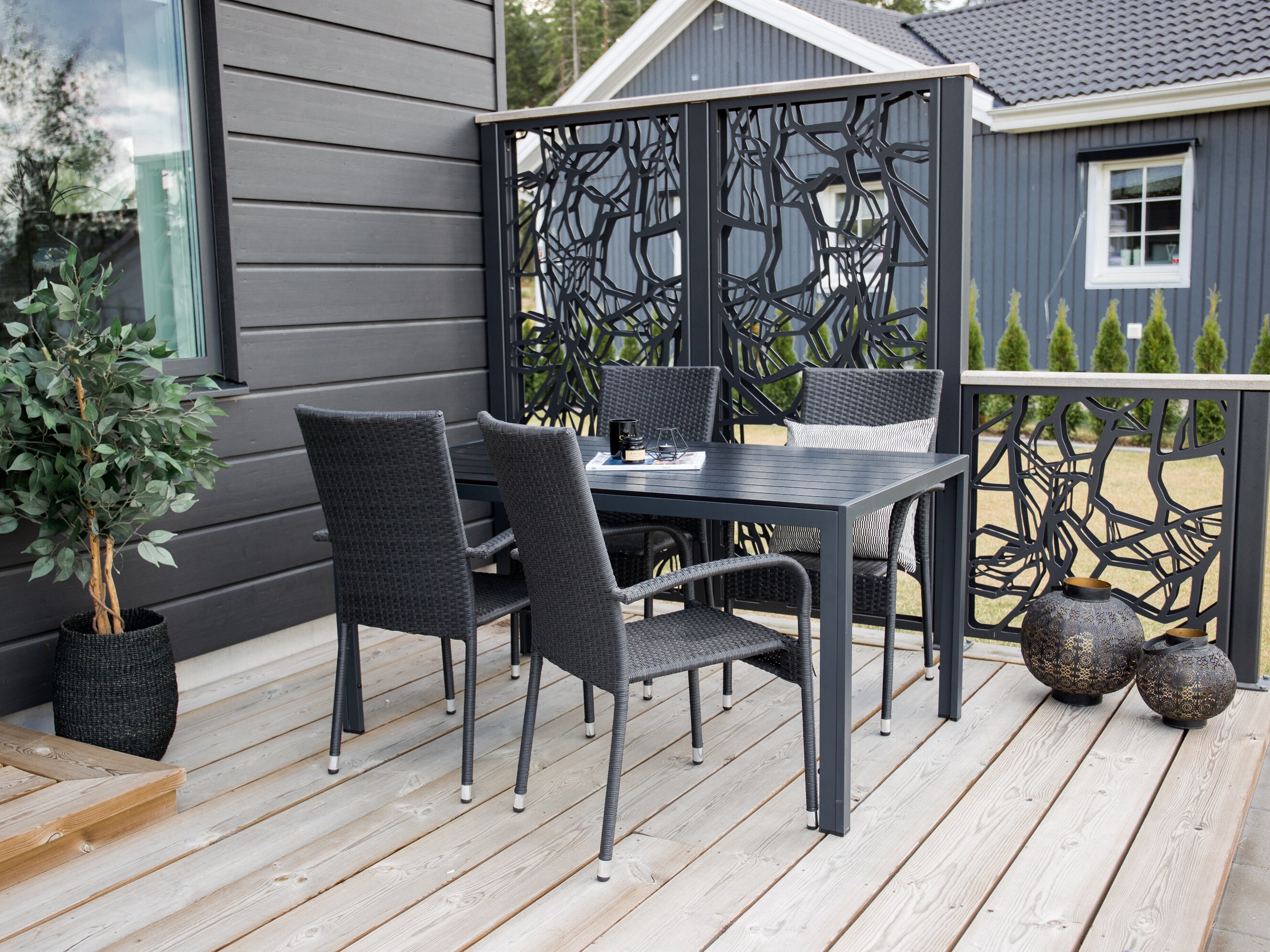 Outdoor chair Dallas 736 (Black)
