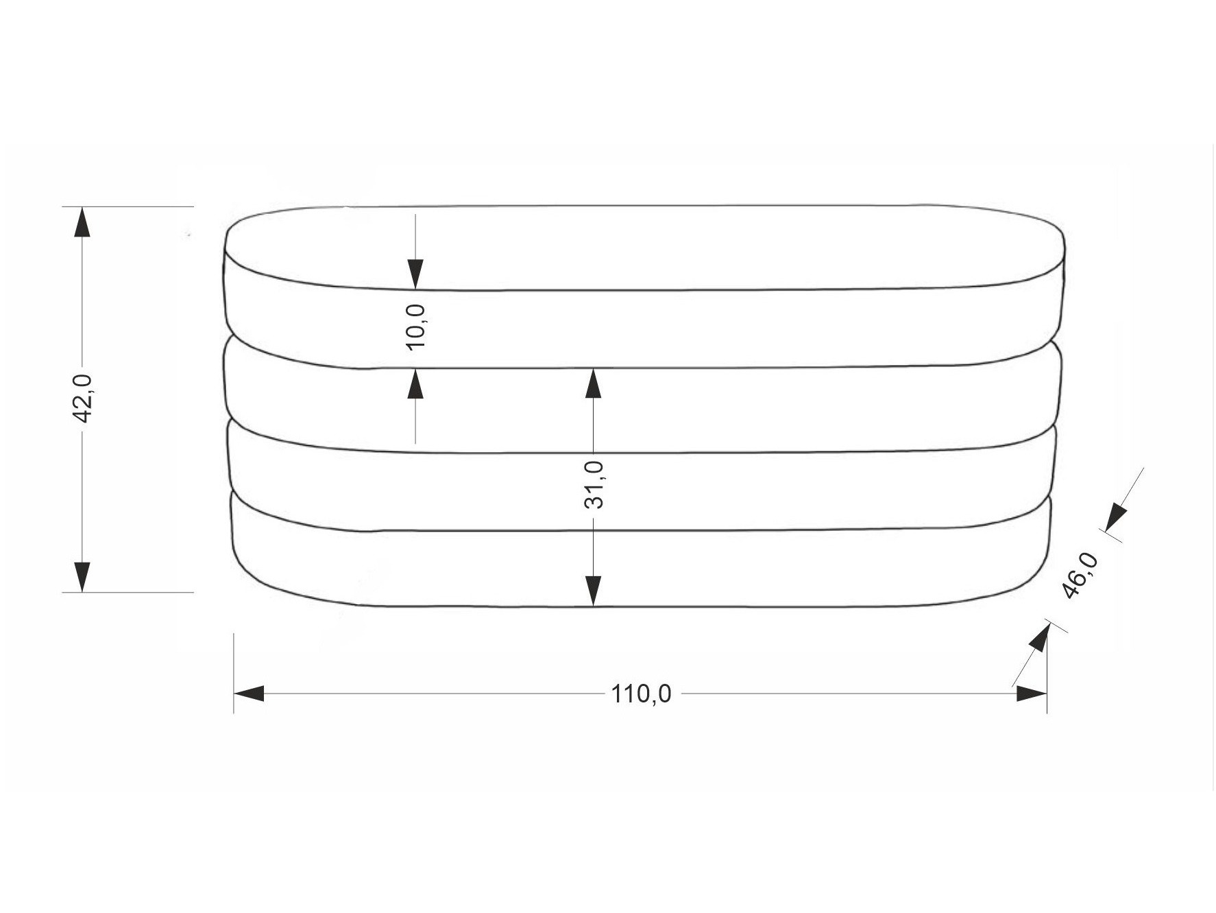 Upholstered bench Houston 2054 (Beige)