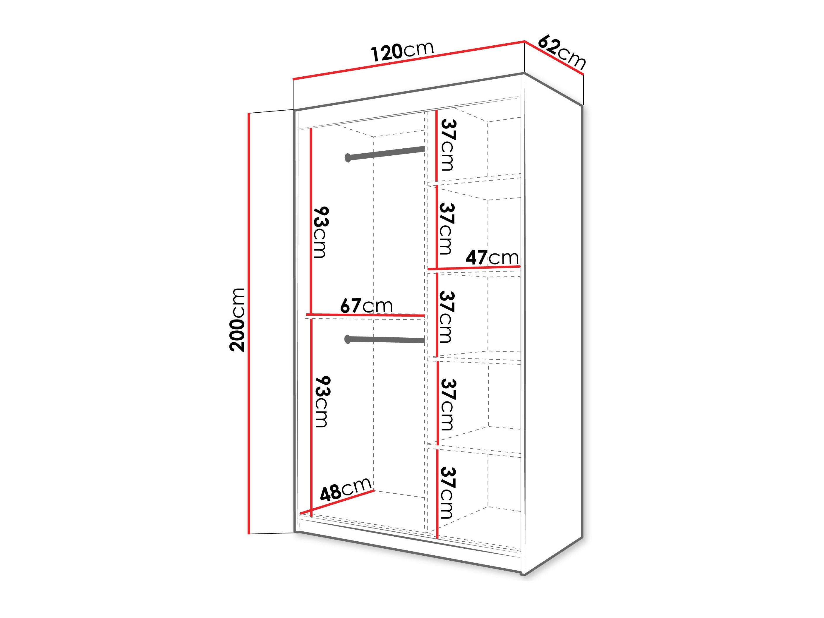 Wardrobe Hartford 575 (White)