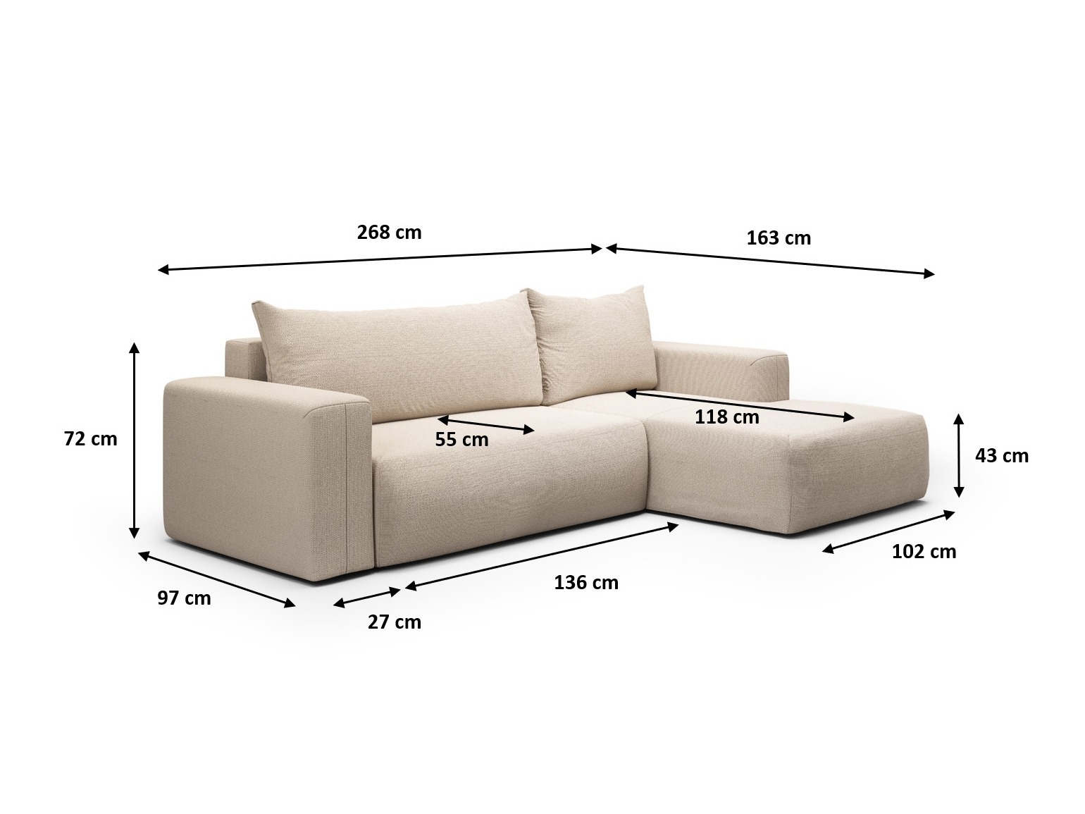 Corner sofa Lirdomo 100 (Aragon 79)