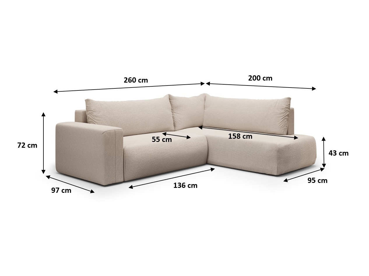 Corner sofa Lirdomo 102 (Aragon 93)