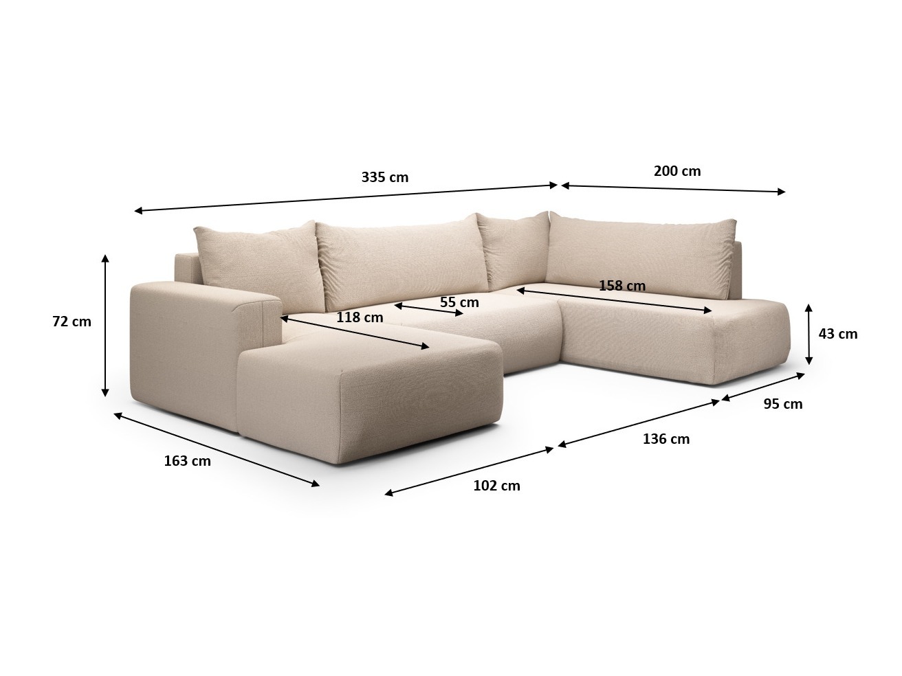 Corner sofa Lirdomo 101 (Aragon 79)