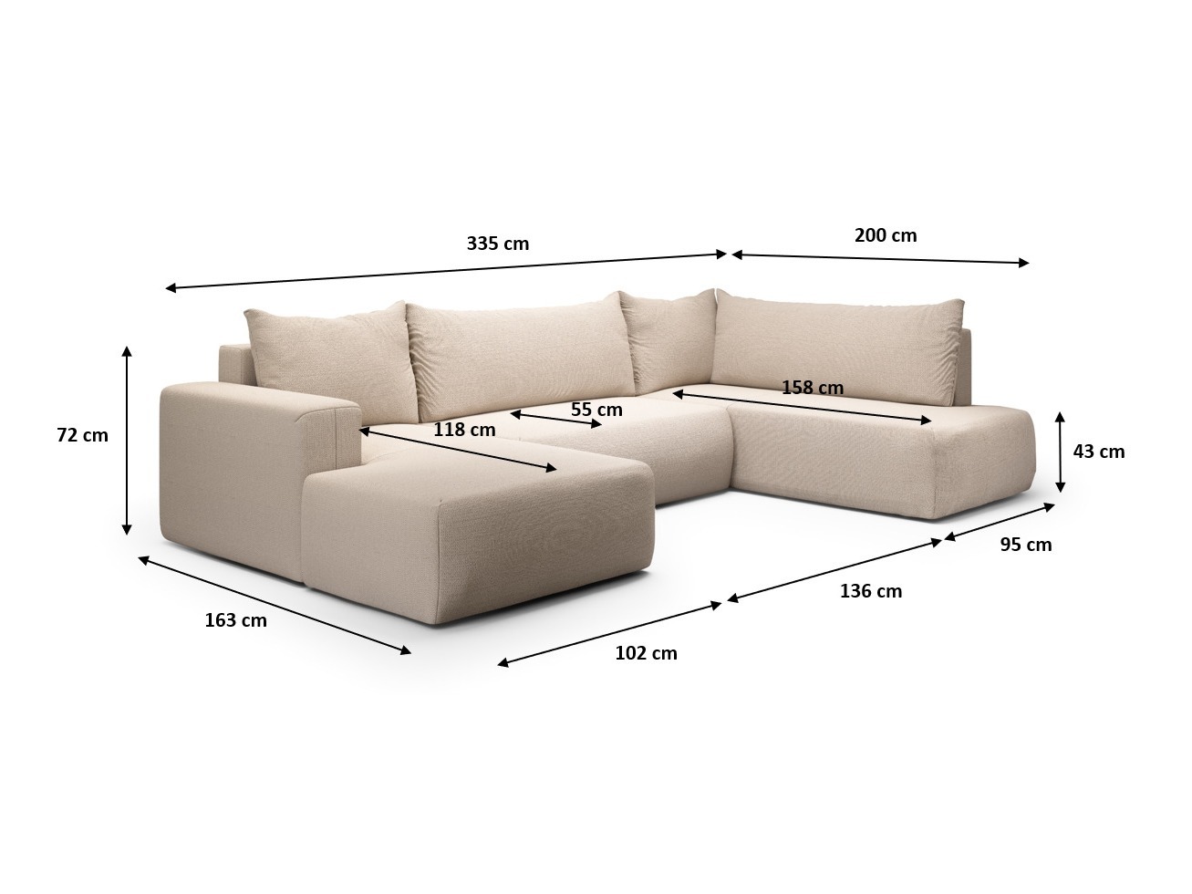 Corner sofa Lirdomo 101 (Aragon 80)