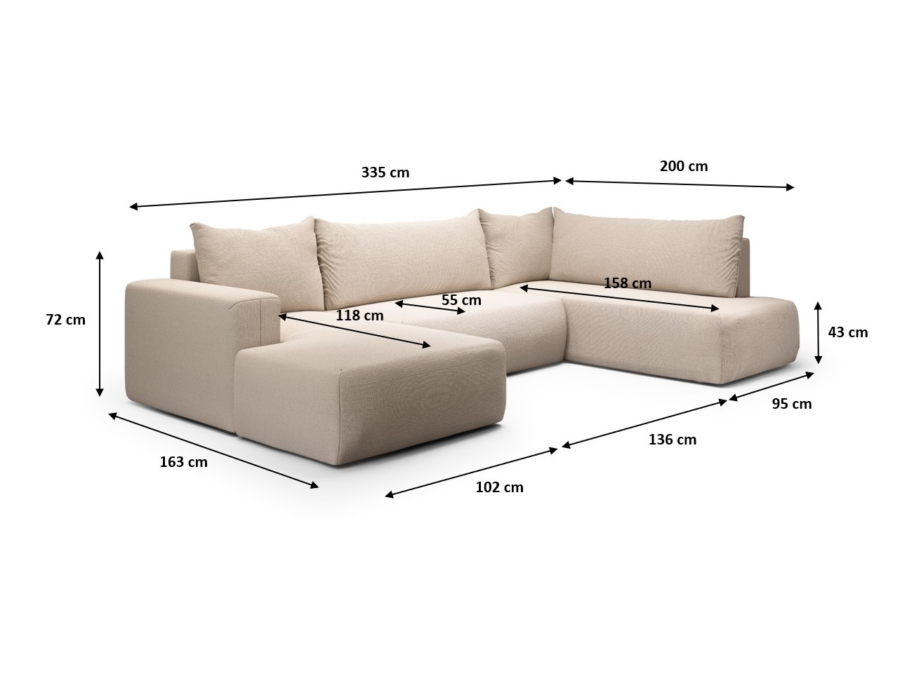 Corner sofa Lirdomo 101 (Aragon 99)